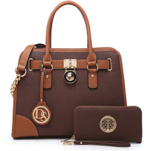 画像をギャラリービューアに読み込む, Dasein Women Handbags Top Handle Satchel Purse 2pcs
