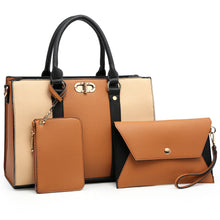 画像をギャラリービューアに読み込む, Dasein 3Pcs Set Women Fashion Satchel with Matching Wallet and Wristlet
