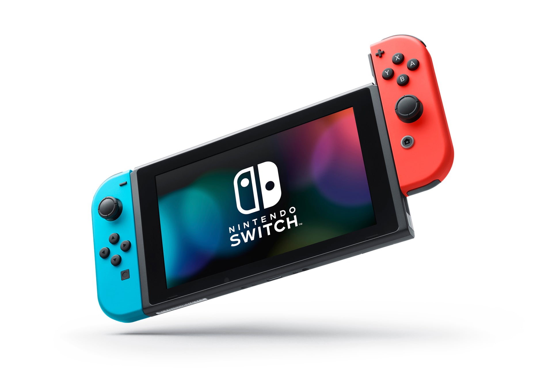 Nintendo Switch Console With Blue & Red Joy-Con.