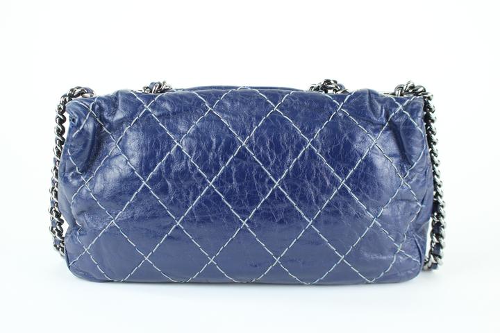 Chanel Quilted Surpique Classic Flap Shoulder Bag