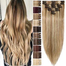 Load image into Gallery viewer, Benehair 100% Real Remy Human Hair Extensions Clip In 8Pcs
