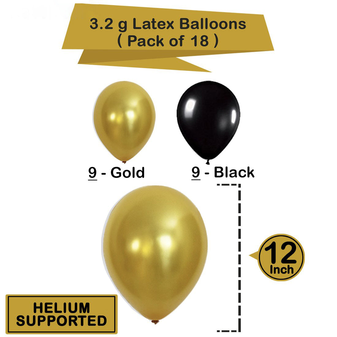 30th Birthday Party Decorations KIT Gold and Black
