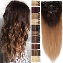 Load image into Gallery viewer, Benehair 100% Real Remy Human Hair Extensions Clip In 8Pcs
