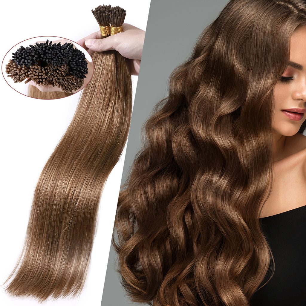 I Tip Hair Extensions Human  Highlight Remy Straight Hair Extensions