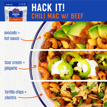 Load image into Gallery viewer, Mountain House Chili Mac w/Beef, Freeze-Dried Camping Food 2-Serving
