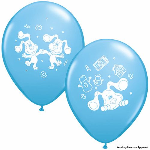 Nickelodeon 6 Ct Blue's Clues Latex Balloons , Blue, 12"