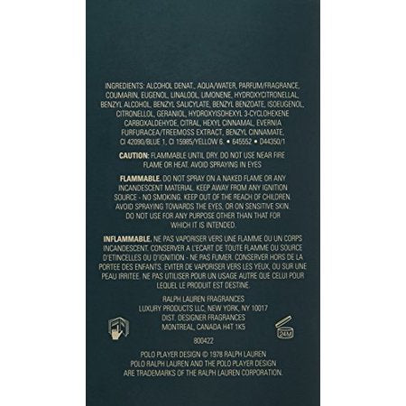 Ralph Lauren Polo Eau De Toilette, Cologne for Men, 4.0 Oz