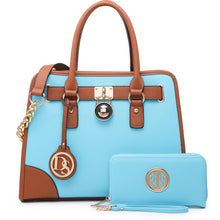 画像をギャラリービューアに読み込む, Dasein Women Handbags Top Handle Satchel Purse 2pcs
