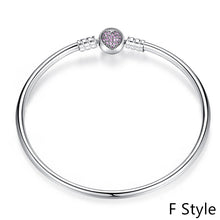 Load image into Gallery viewer, Fit Original Bracelet New Fashion 925 Sterling Silver Heart Love Snake Chain Bracelet
