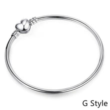 Load image into Gallery viewer, Fit Original Bracelet New Fashion 925 Sterling Silver Heart Love Snake Chain Bracelet
