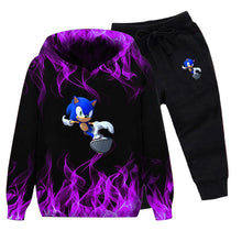 Load image into Gallery viewer, Kids Sports Suit Hoodie Tops Pants Suit Tracksuit Children Clothes Casual SONIC Boys Girls Autumn and Spring Jogging Suit
