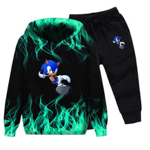 Load image into Gallery viewer, Kids Sports Suit Hoodie Tops Pants Suit Tracksuit Children Clothes Casual SONIC Boys Girls Autumn and Spring Jogging Suit
