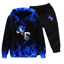 Load image into Gallery viewer, Kids Sports Suit Hoodie Tops Pants Suit Tracksuit Children Clothes Casual SONIC Boys Girls Autumn and Spring Jogging Suit
