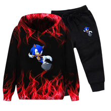 Load image into Gallery viewer, Kids Sports Suit Hoodie Tops Pants Suit Tracksuit Children Clothes Casual SONIC Boys Girls Autumn and Spring Jogging Suit
