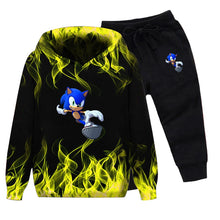 Load image into Gallery viewer, Kids Sports Suit Hoodie Tops Pants Suit Tracksuit Children Clothes Casual SONIC Boys Girls Autumn and Spring Jogging Suit
