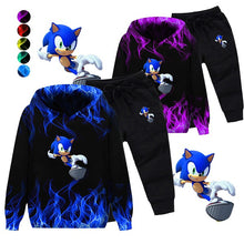 Load image into Gallery viewer, Kids Sports Suit Hoodie Tops Pants Suit Tracksuit Children Clothes Casual SONIC Boys Girls Autumn and Spring Jogging Suit

