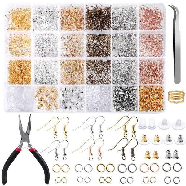 Everso 2500Pcs Earring Hooks Earring Making Kit for Jewelry