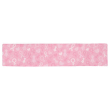 Load image into Gallery viewer, Breast Cancer Awareness Pink Ribbon Table Runner
