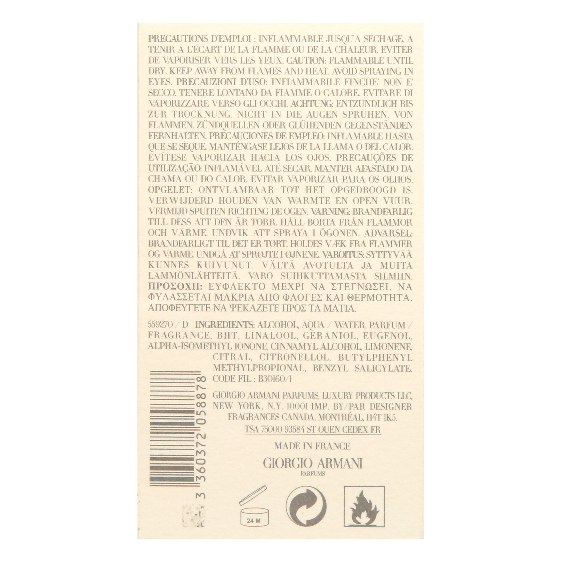 Giorgio Armani Acqua Di Gio Eau de Toilette, Cologne for Men, 3.4 Oz