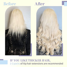 Load image into Gallery viewer, I Tip Hair Extensions Remy Human Hair 24 inch Jet Black
