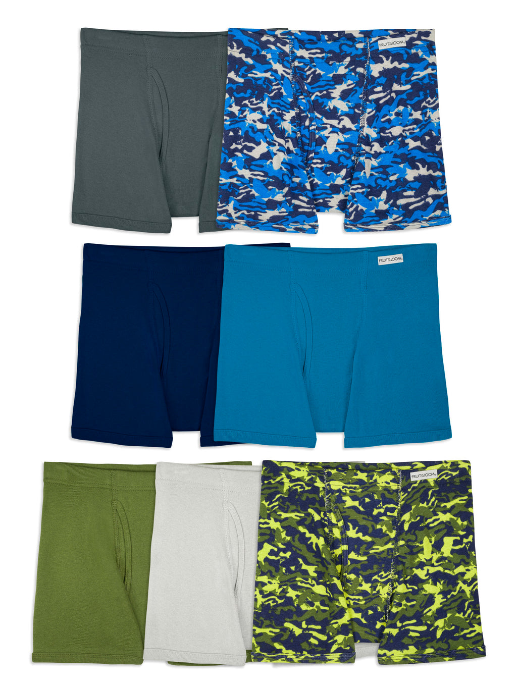 Fruit of the Loom Boys 7 Pack Striped Boxer Brief