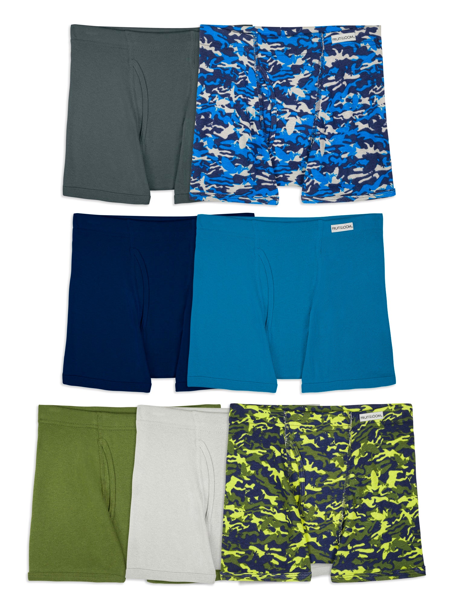 Fruit of the Loom Boys 7 Pack Striped Boxer Brief