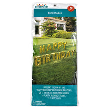 画像をギャラリービューアに読み込む, Way To Celebrate!  Deluxe Gold Color  &quot;Happy Birthday&quot; Balloon Yard Stake Decoration
