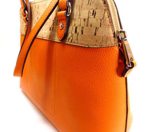 Load image into Gallery viewer, Ralph Lauren Hanway Orange &amp; Cork Leather Handbag
