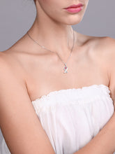 Load image into Gallery viewer, Diamond Gem Stone King 10K White Gold Breast Cancer Awareness Ribbon Pendant
