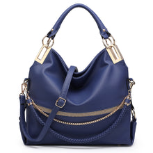 画像をギャラリービューアに読み込む, Dasein Women Soft Faux Leather Large Hobo Shoulder Handbags With Rhinestones

