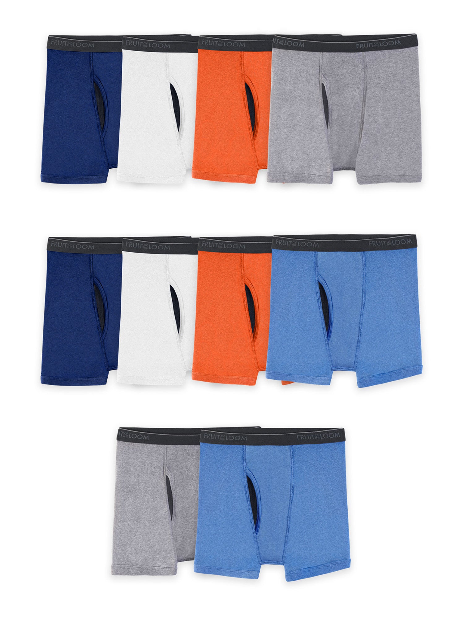 Fruit of the Loom Boys 7 Pack Striped Boxer Brief
