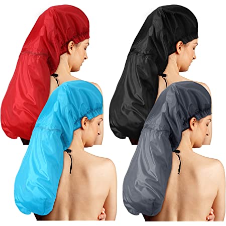 4 Pcs Jumbo Shower Caps for Women