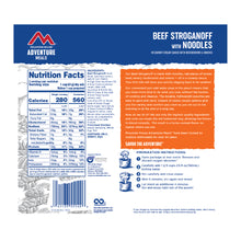 Load image into Gallery viewer, Mountain House Beef Stroganoff w/Noodles, Freeze-Dried Camping Food, 2-Serving
