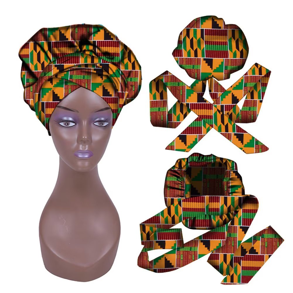 African Print Hair Bonnet