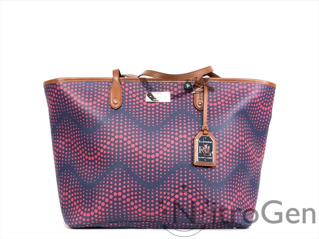 Ralph Lauren Delwood Coated Canvas Leather Tote