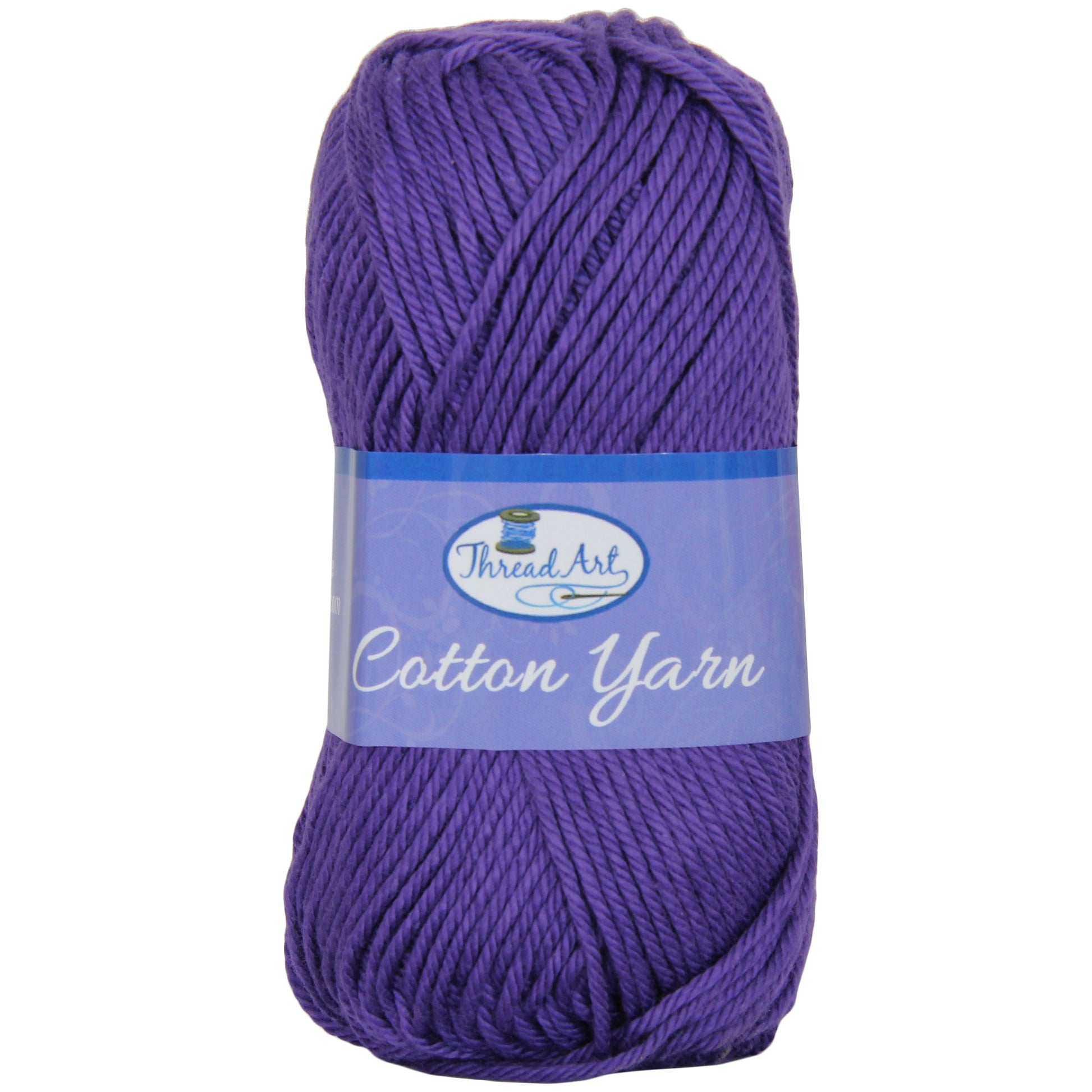 Threadart 100% Pure Cotton Crochet Yarn  Lavender ,30 Colors Available