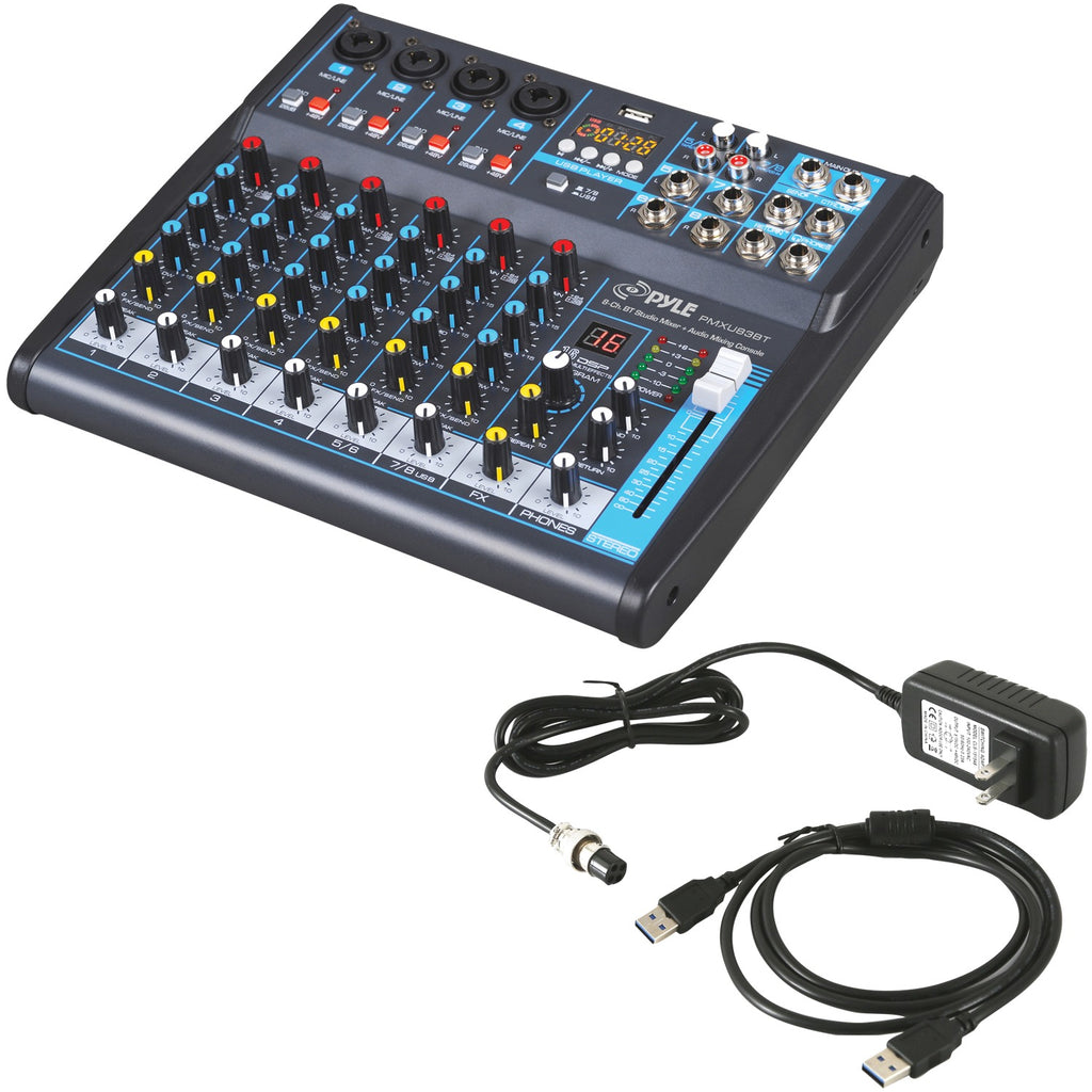 Pyle 8-Channel Bluetooth DJ Studio Mixer