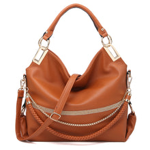画像をギャラリービューアに読み込む, Dasein Women Soft Faux Leather Large Hobo Shoulder Handbags With Rhinestones
