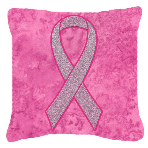 Pink Ribbon for Breast Cancer Awareness Fabric Decorative Pillow