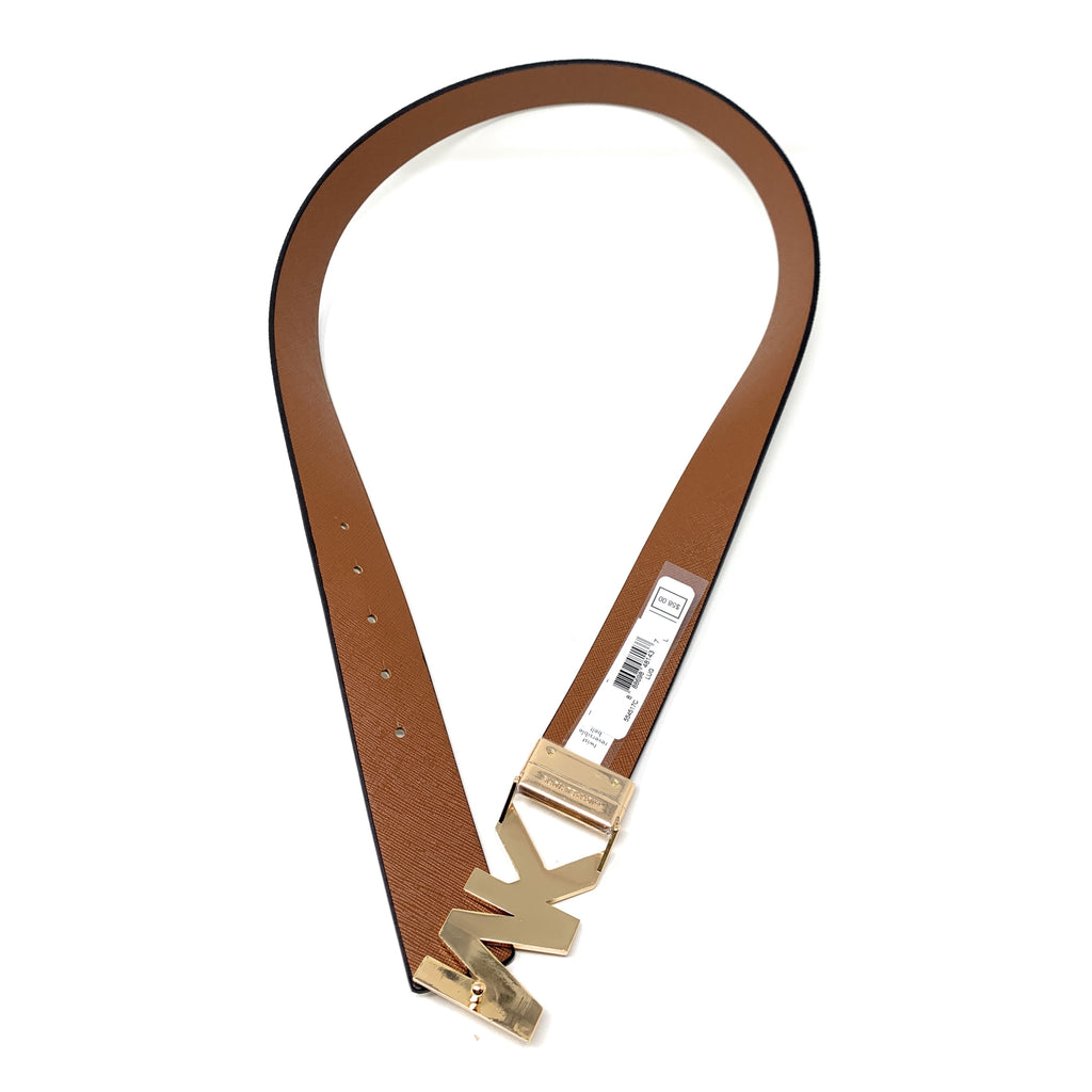 Michael Kors  MK Logo Plaque (X-Large, Vanilla/Luggage)