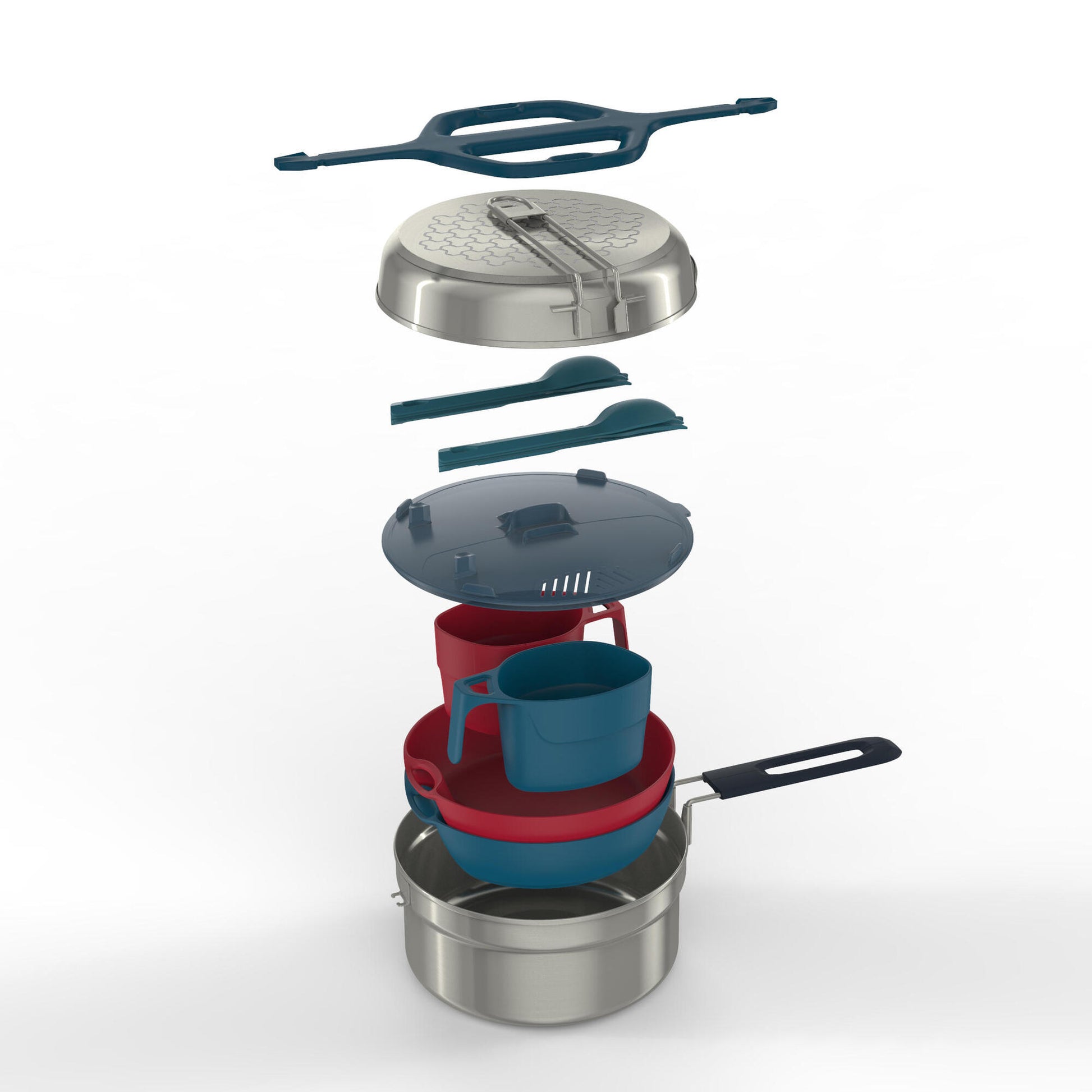 Decathlon 12 Pieces Stainless Steel Camping Mess Kits