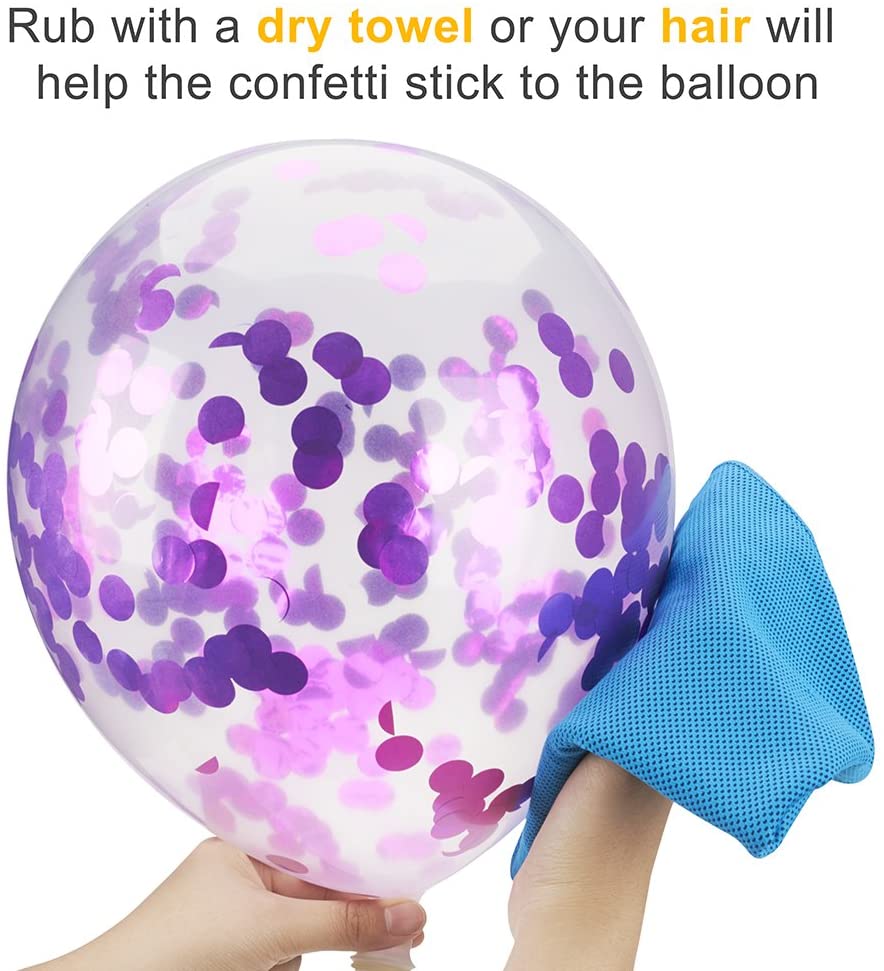 MESHA Confetti Balloons 12 Inches Party Balloons 2 Colors Pack of 20