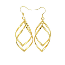 画像をギャラリービューアに読み込む, Sterling Silver Interlocking Diamond Spirals Earrings
