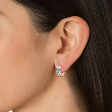 Load image into Gallery viewer, C &amp; C Giselle Promise18k Rose Gold Plated Small Hoop Earrings

