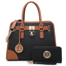 画像をギャラリービューアに読み込む, Dasein Women Handbags Top Handle Satchel Purse 2pcs
