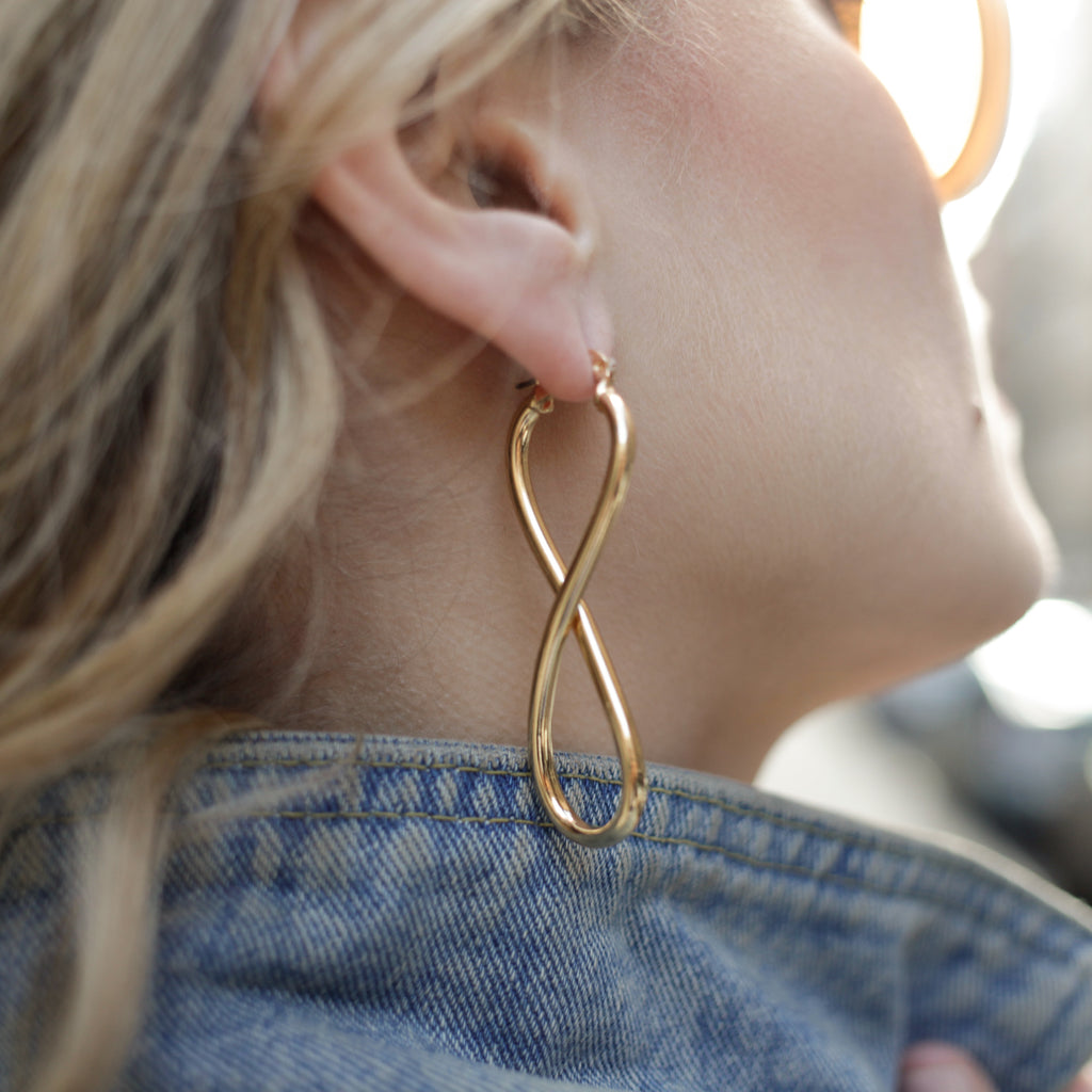 Peermont 18K Gold plated Infinity Hoop Earrings