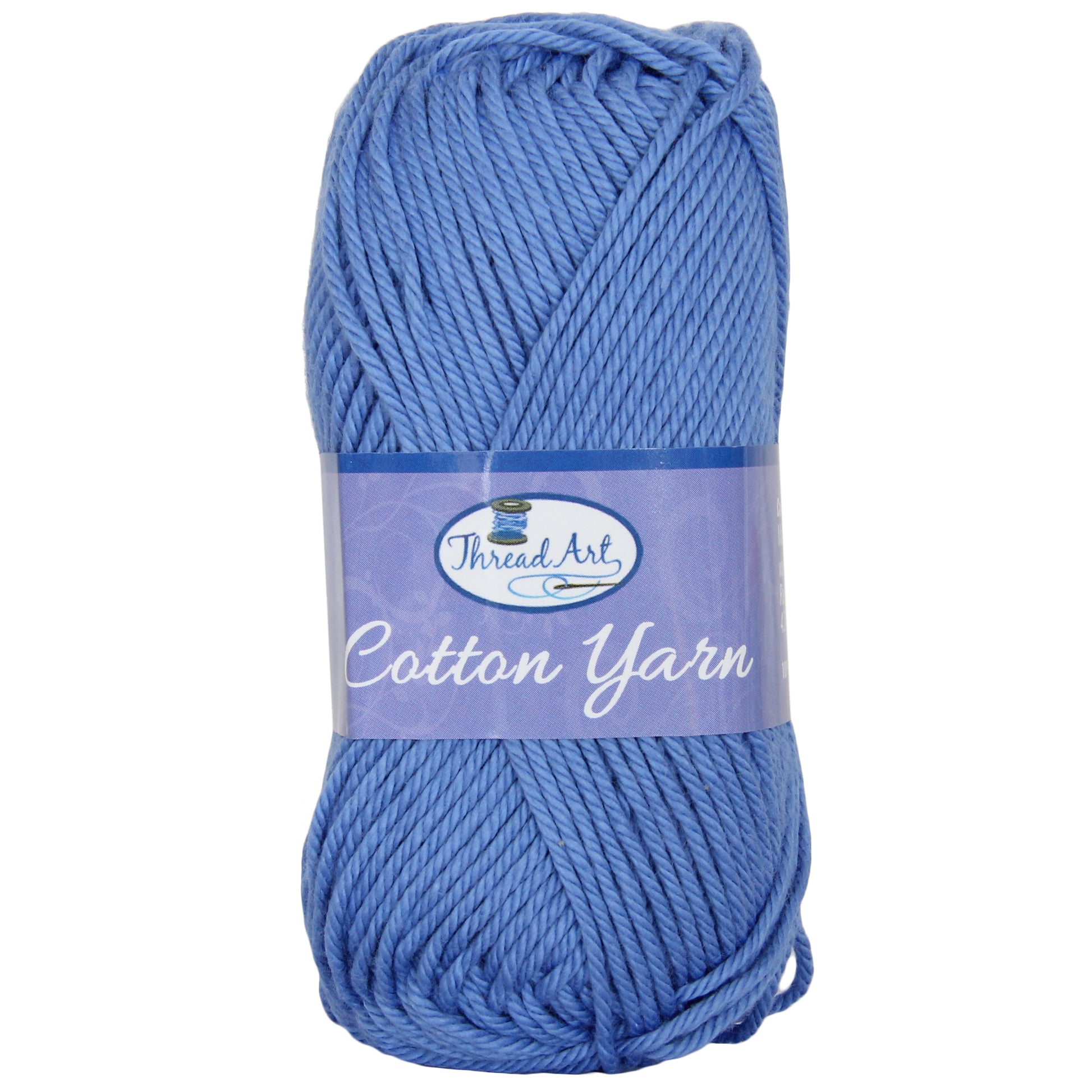 Threadart 100% Pure Cotton Crochet Yarn  Lavender ,30 Colors Available