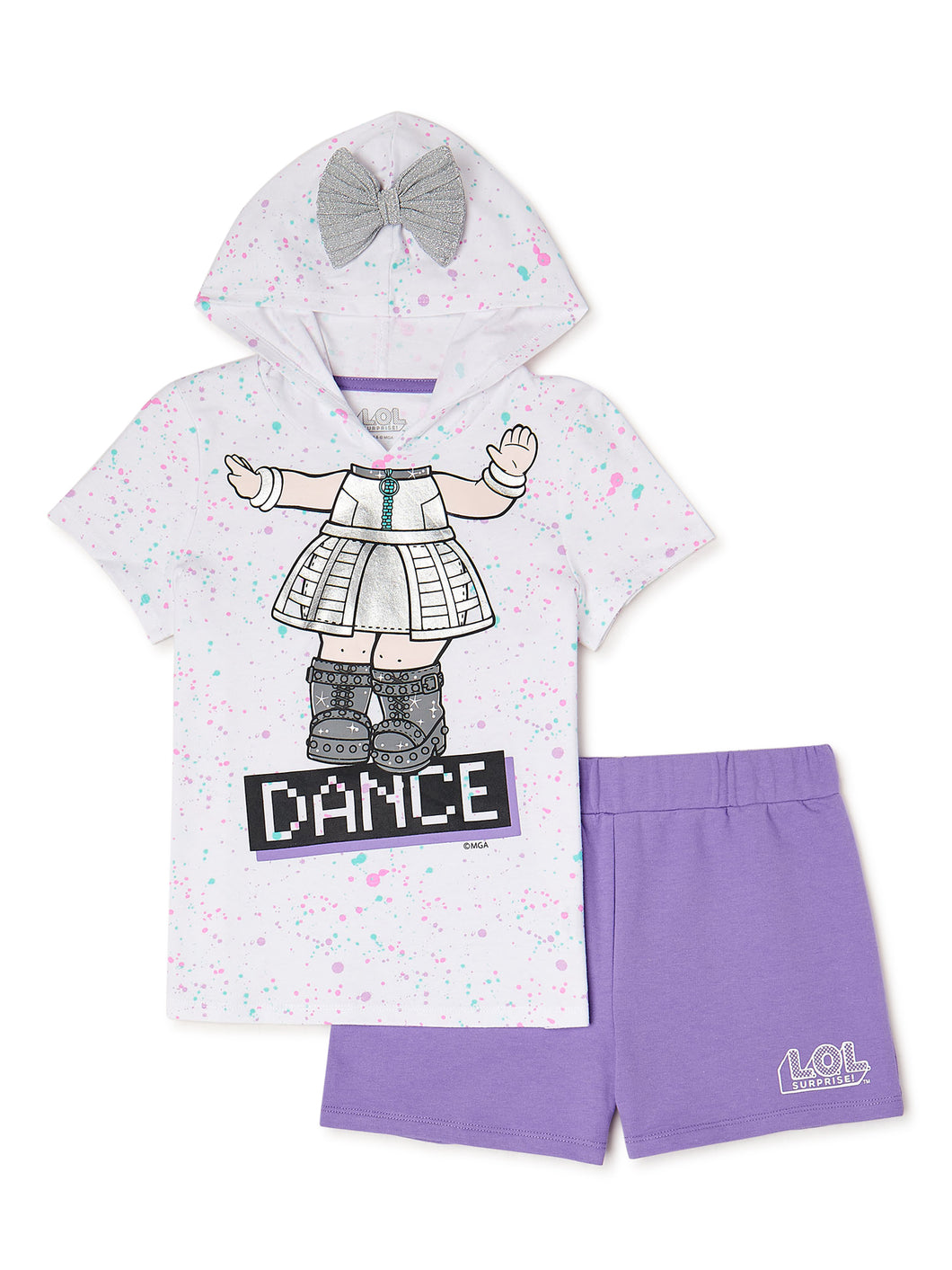 L.O.L. Surprise! Girls Cosplay Hoodie T-Shirt And Shorts Outfit Set Sizes 4-10