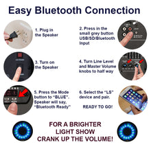 Load image into Gallery viewer, Acoustic Audio Bluetooth Flashing LED Speaker with Mic and Stand
