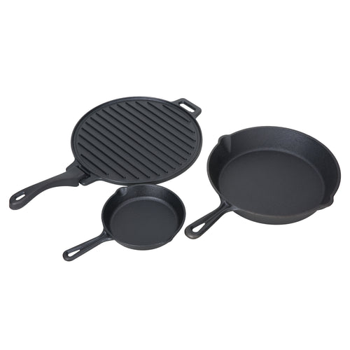 Ozark Trail 4-piece Cast Iron Skillet Set